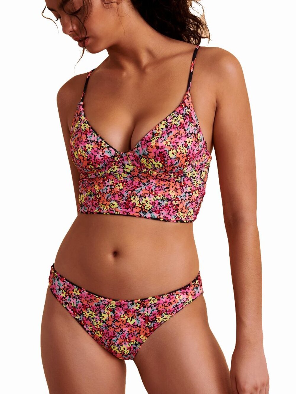 NWT Maaji Pansie Sublimity Reversible Bustier Bikini Top & Bottom Set XL